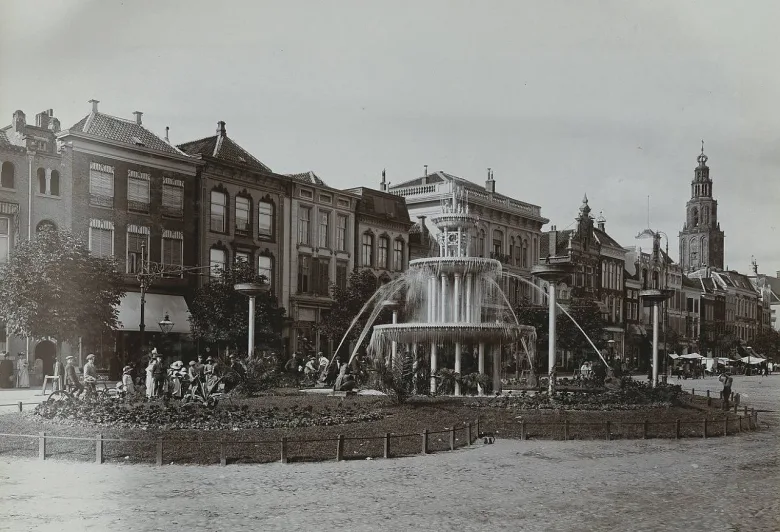 Hoge fontein in het stadshart van Groningen gewenst