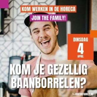 Altijd al willen werken in de horeca? Kom naar de Baanborrel in The Market Hotel!